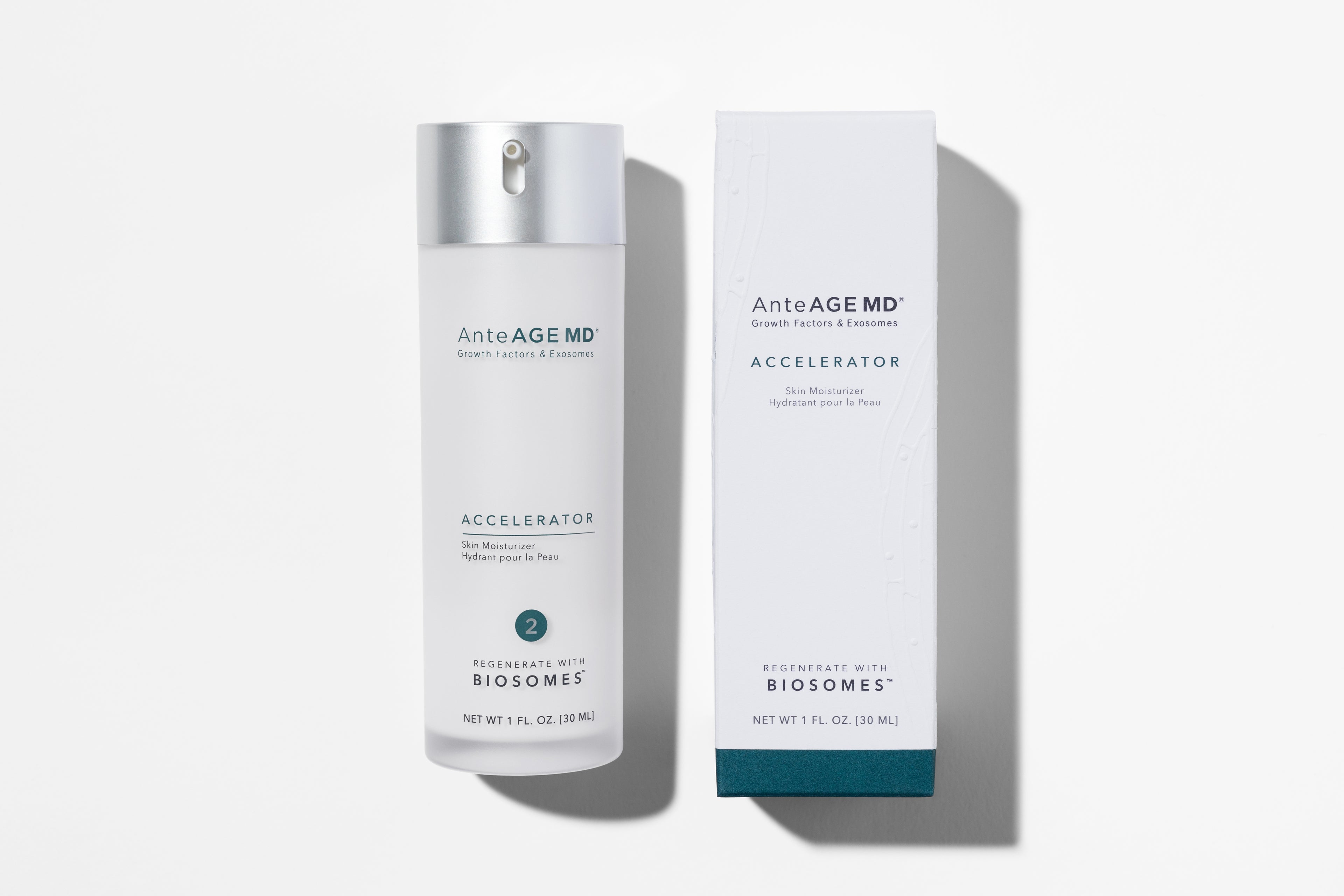 AnteAGE MD Accelerator bottle and box packaging together