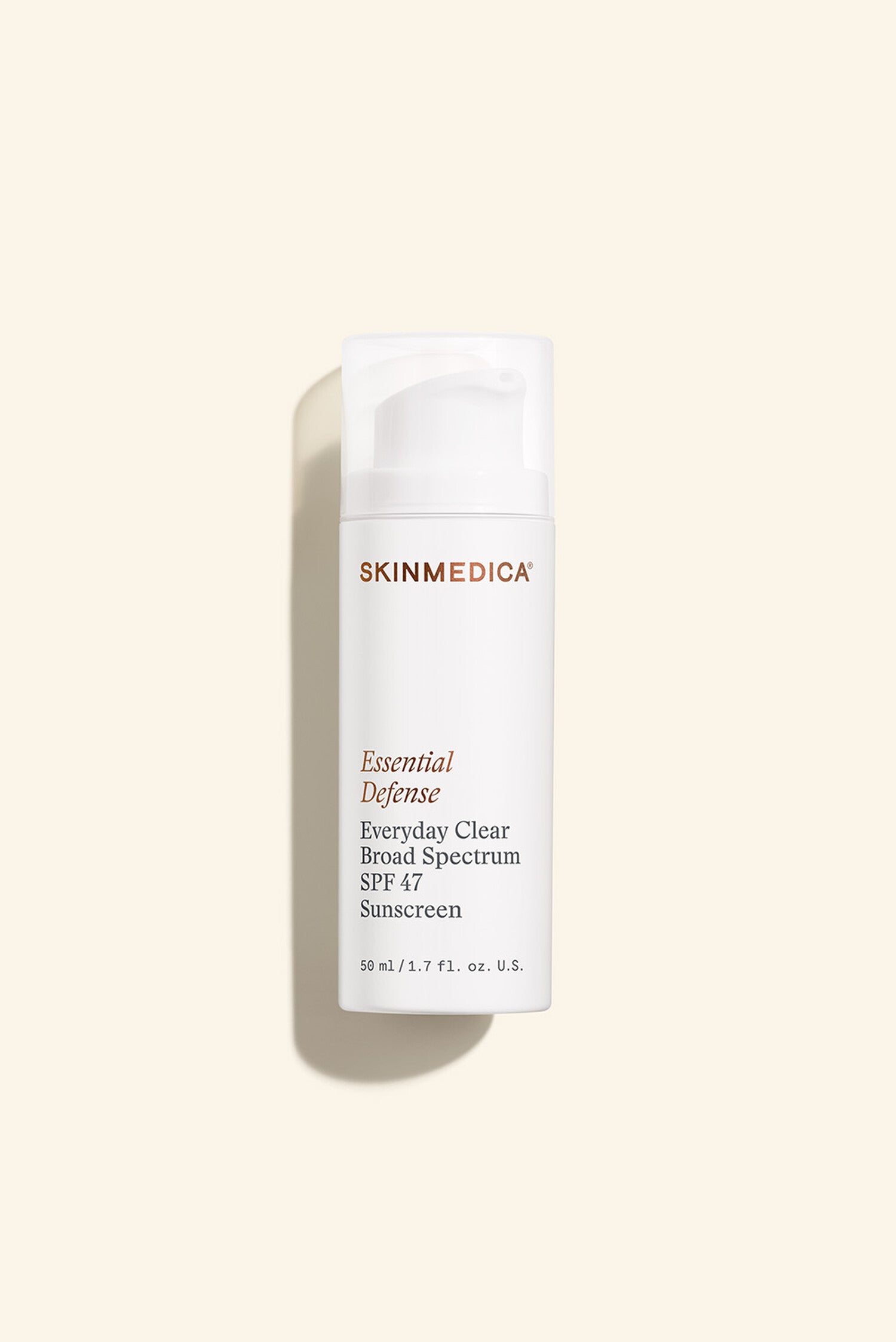 SkinMedica Essential Defense Everyday Clear Broad Spectrum SPF 47 Sunscreen 1.7 fl oz, official product photo on white background