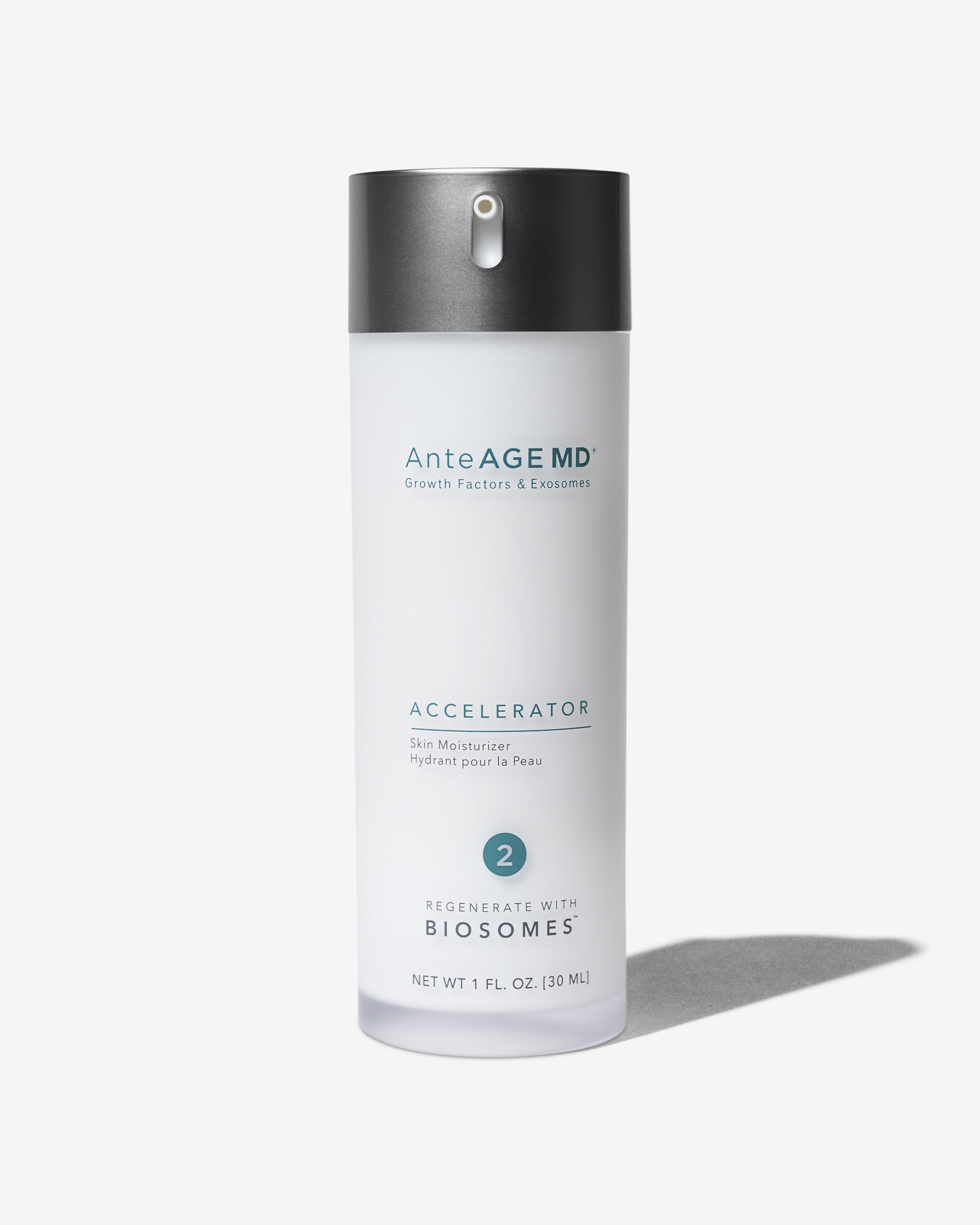 AnteAGE MD Accelerator 30 mL Step 2 skin moisturizer bottle with Bakuchiol and Vitamin C