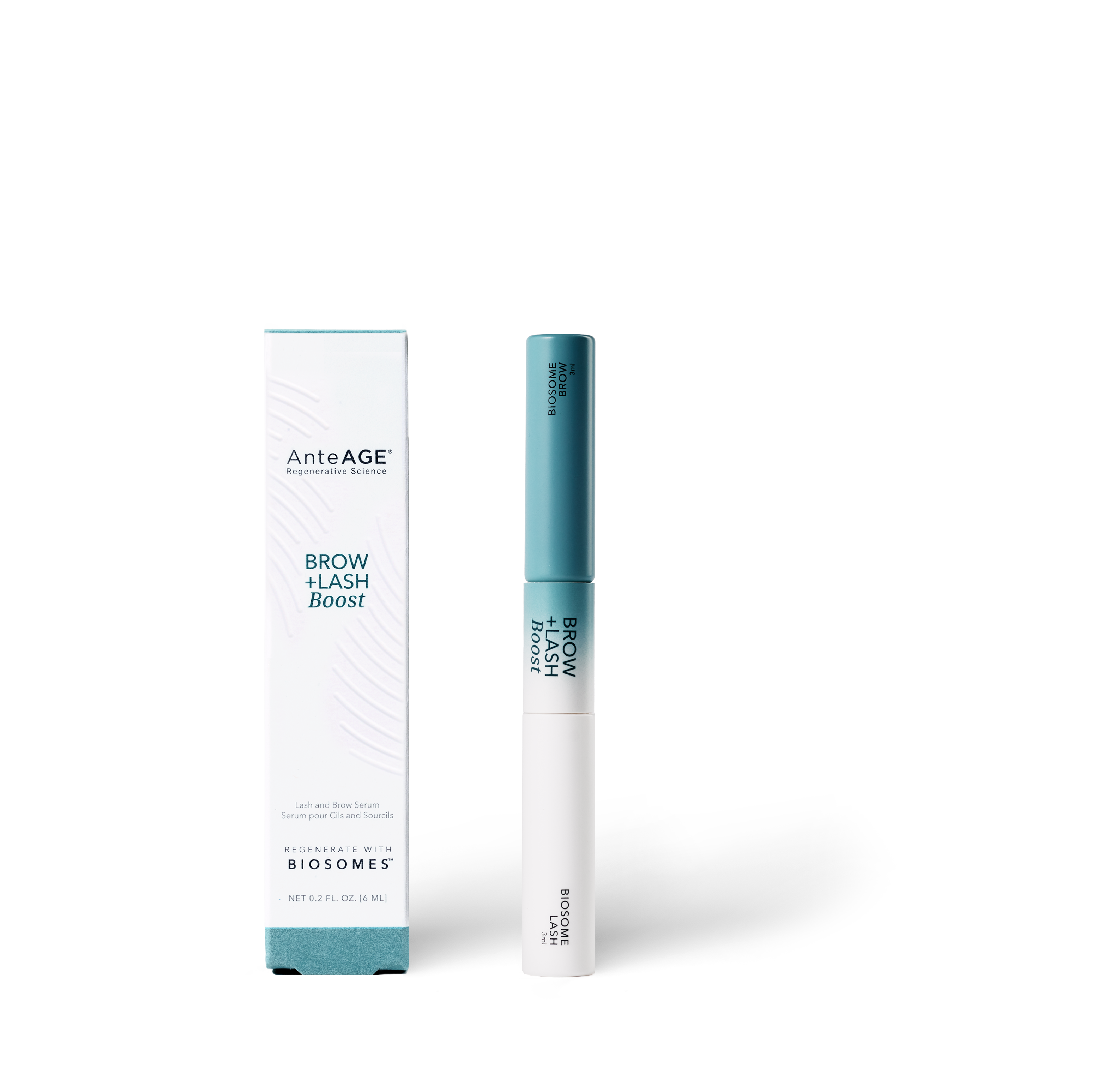 AnteAGE Brow and Lash Boost serum applicator with Biosomes technology