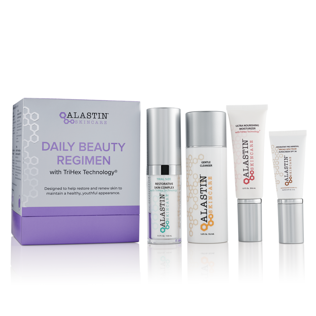 ALASTIN Daily Beauty Regimen Travel-Sized Kit, hero product photo on white background