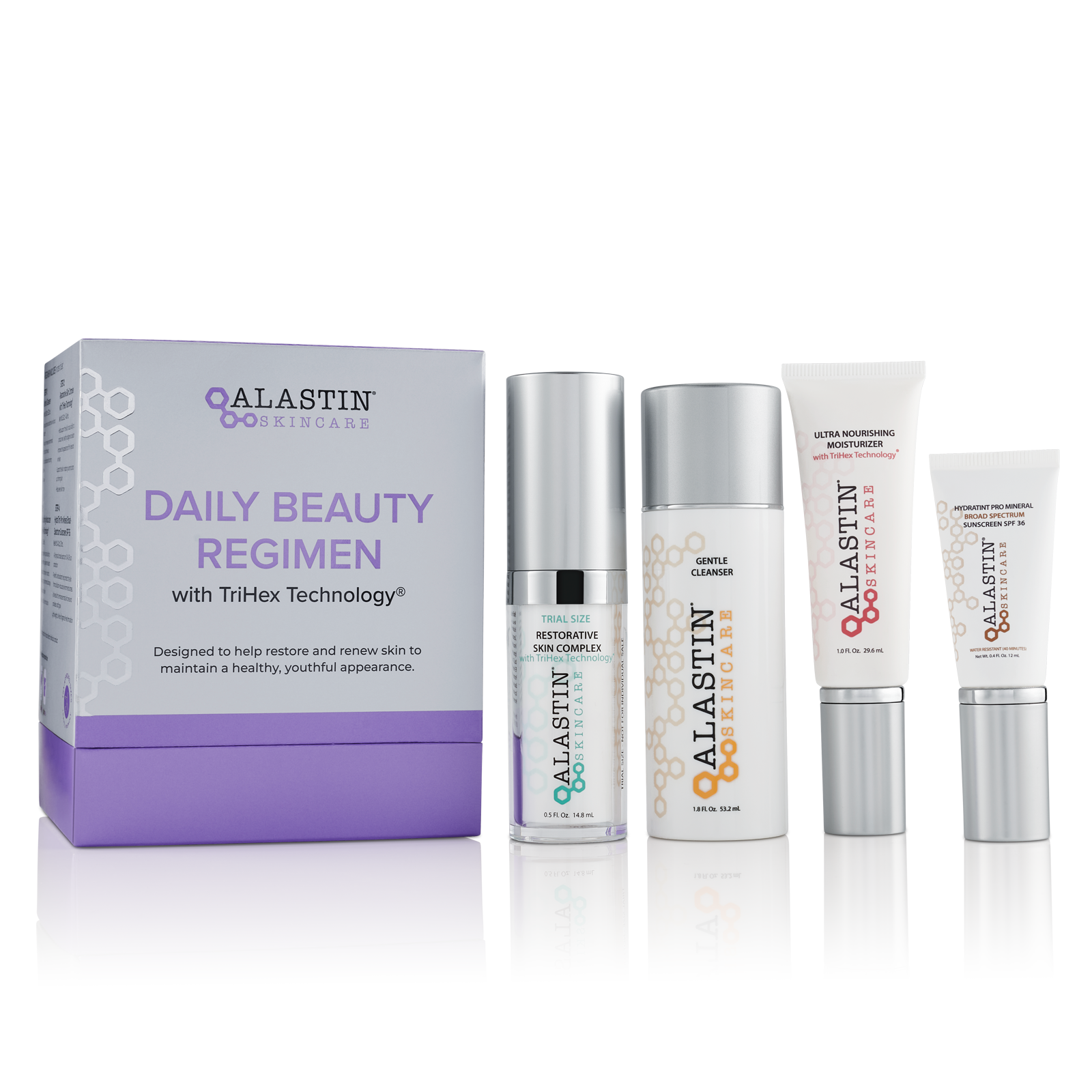 ALASTIN Daily Beauty Regimen Travel-Sized Kit, hero product photo on white background