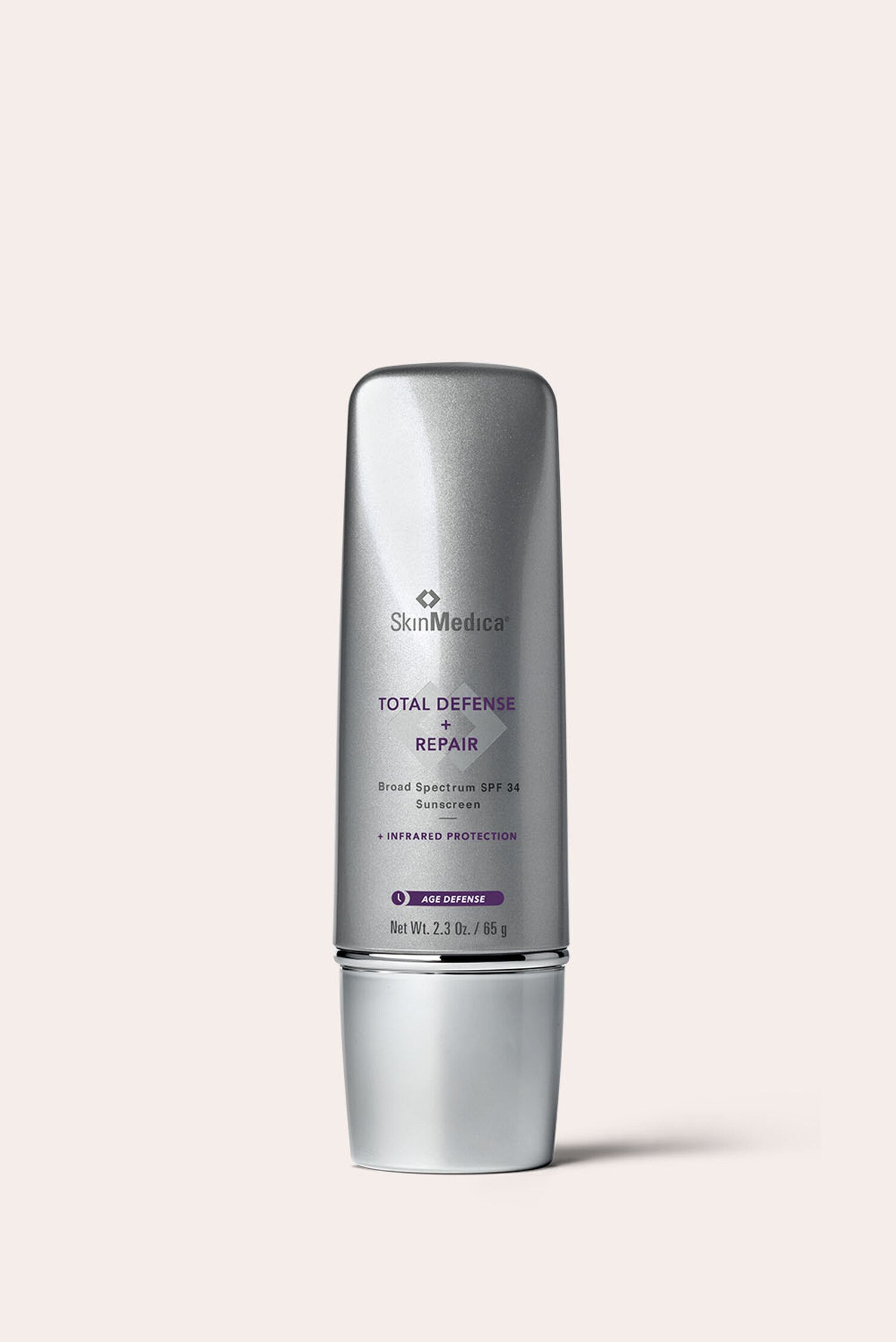 SkinMedica Total Defense + Repair Broad Spectrum SPF 34 Sunscreen 2.3 oz, official product photo on white background